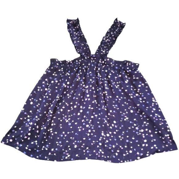 EC EXPRESS FLORAL FLOWY TANK WITH ELASTIC RUFFLES SZ.M - Picture 2 of 4